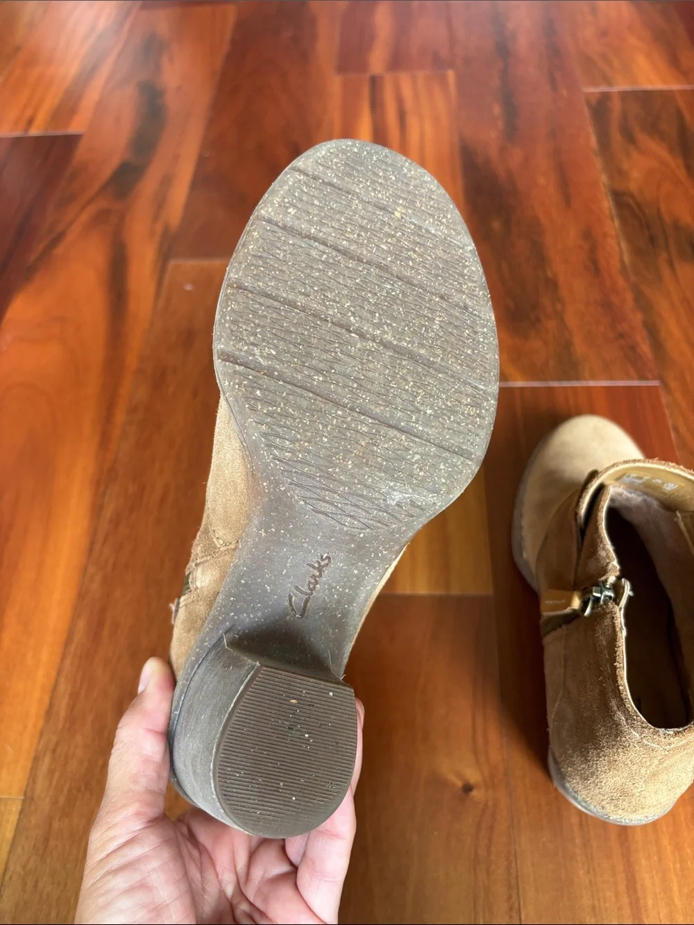 Clarks suede ankle boots